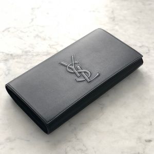 SAINT LAURENT YSL Belle de Jour Authentic Designer Leather Clutch